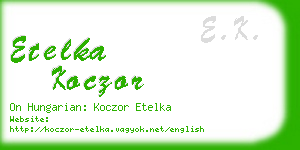 etelka koczor business card